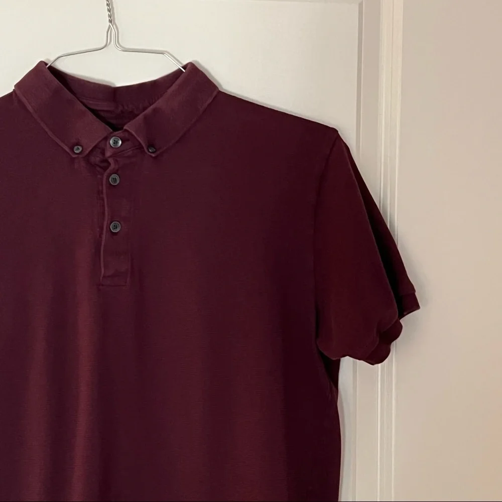 Denim & Flower mens short sleeve polo shirt | size large
